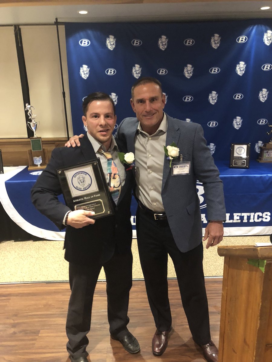 BHS Class of 2018 Athletic Hall of Fame Inductee, Richie Spicel (Class of 2008), presented by Coach Mike Koshar #GoBigBlue #BrunswickPRIDE