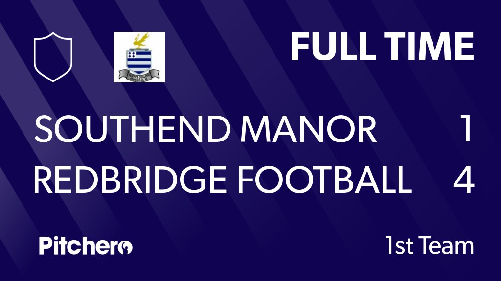 TheMotormen's tweet photo. FULL TIME: Southend Manor 1 - 4 Redbridge Football Club
#SOURED #Pitchero
https://t.co/5sr3e8AhyD https://t.co/ZgNUbSeBmQ
