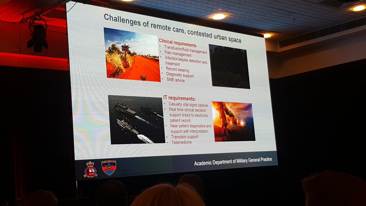 Nick_Alexander4's tweet photo. Absolutely phenomenal future #cbthealth discussion from @DMSResearch and @DefProfGP . We have a huge amount we can learn about agile thinking that is currently relevant but future focussed, and nested with strategic and operational imperatives from @DMS_MilMed #AMMA2018 https://t.co/Uk7PzzvHxZ