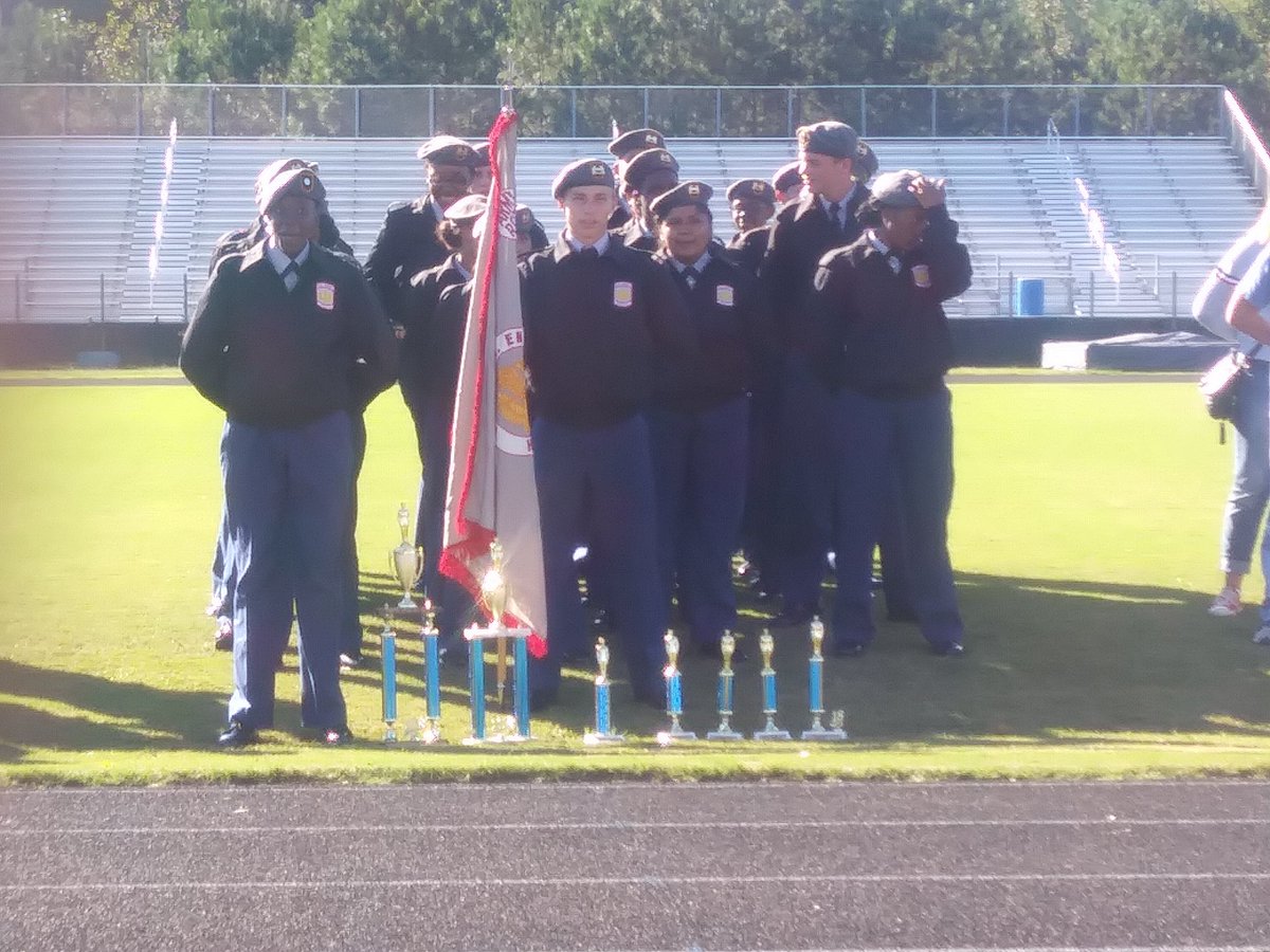 Eb4lEnloe's tweet photo. Today was the Eagle Battalions first drill competition at Southern Lee Highschool! Thank you to those who care out to watch. Here's a quick thread of other trophies we earned and the commanders associated with each event. #eb4l #moretocome https://t.co/Jmd37NbX6F