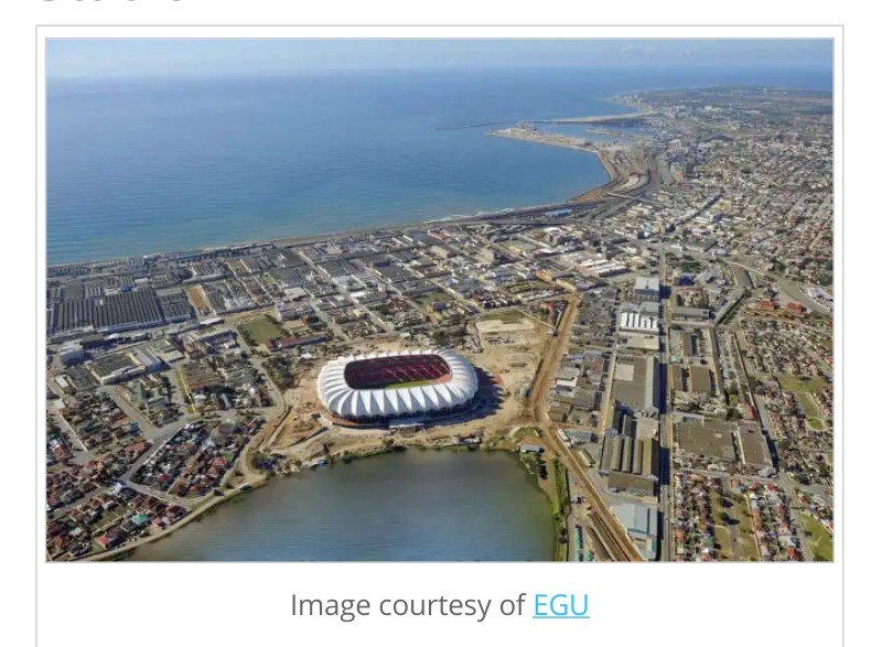 Nontoko18940904's tweet photo. Nelson Mandela Stadium is not just a historical staduim around PE but it Home to springbok and Chippa United .. If you're around the City you know what to do #ENG2604 https://t.co/IV9RDxYfAp