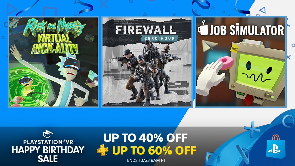 PlayStation's tweet photo. Celebrate two years of #PSVR with savings up to 40% at PlayStation Store: https://t.co/FazF8KMW9B https://t.co/uUXwyD4SVA