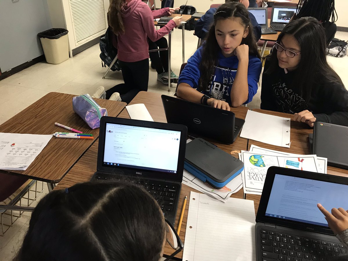 ELAwithMsC's tweet photo. Had a fun Friday creating @flipgrid videos to demonstrate our understanding of vocabulary! Ended class with a game of @getkahoot to review figurative language. 😎 #tmstigervillage #tmstigerpride https://t.co/pllA8RlDEU