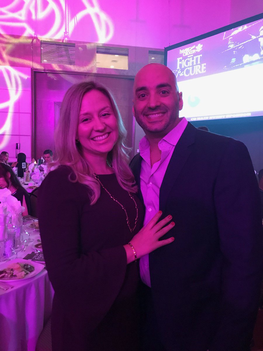 samanthamrae's tweet photo. Great time tonight for a very important cause! Fight for the Cure with my handsome husband @HPZeyad #fftc2018 https://t.co/Pu8EvEfWY6