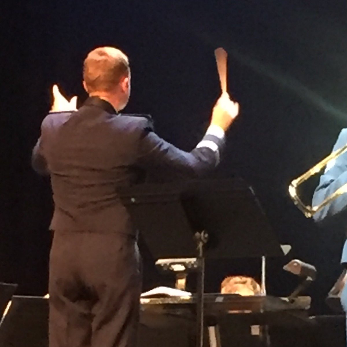 ALJohnsonMathEd's tweet image. It is so very cool to be at the @USAFBoMA concert tonight watching my former teacher Brandon (2d Lt Hults) conduct 💚 #USAFBoMA