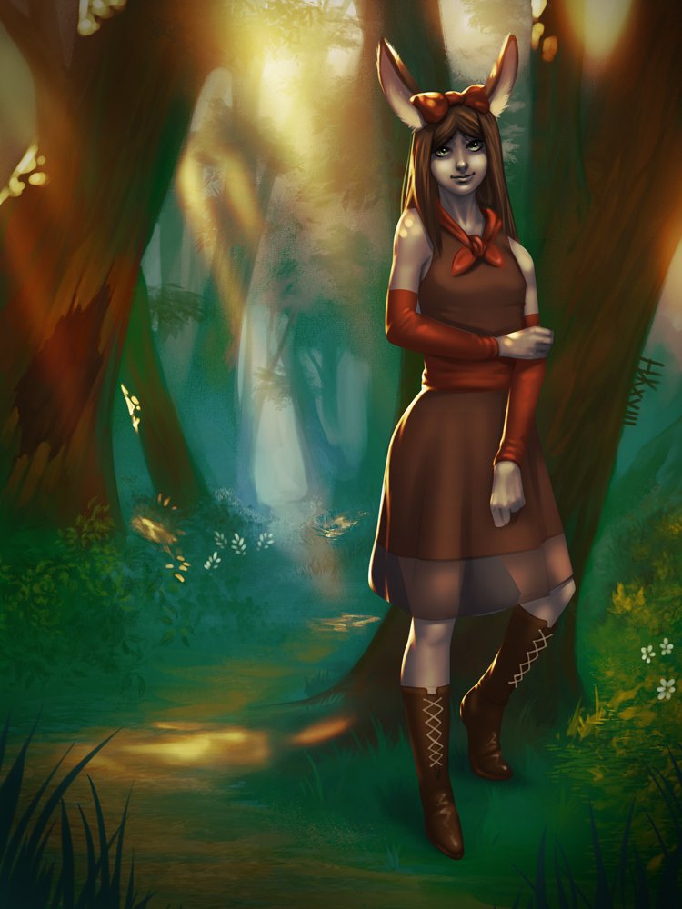KaurNick's tweet image. A drawing I made for a recent contest! #art #oc #digitalart #artwork #digitalpainting #fantasyart #forest