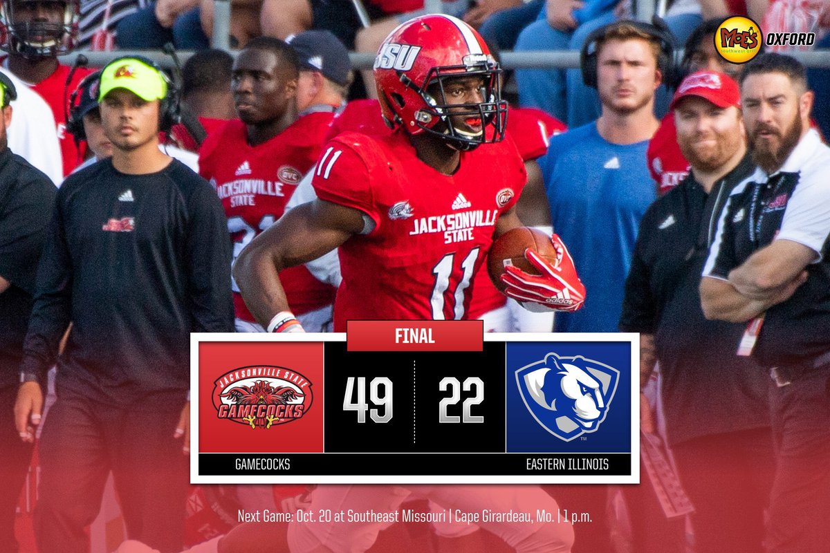 gseitz's tweet photo. Make that 36-straight OVC WWWWWWWWWWWWWWWWWWWWWWWWWWWWWWWWWWWW for @JSUGamecocks Football! Extremely blessed to be a part of such an incredible run! #StayCocky #FearTheBeak https://t.co/lRP6fXb4wF