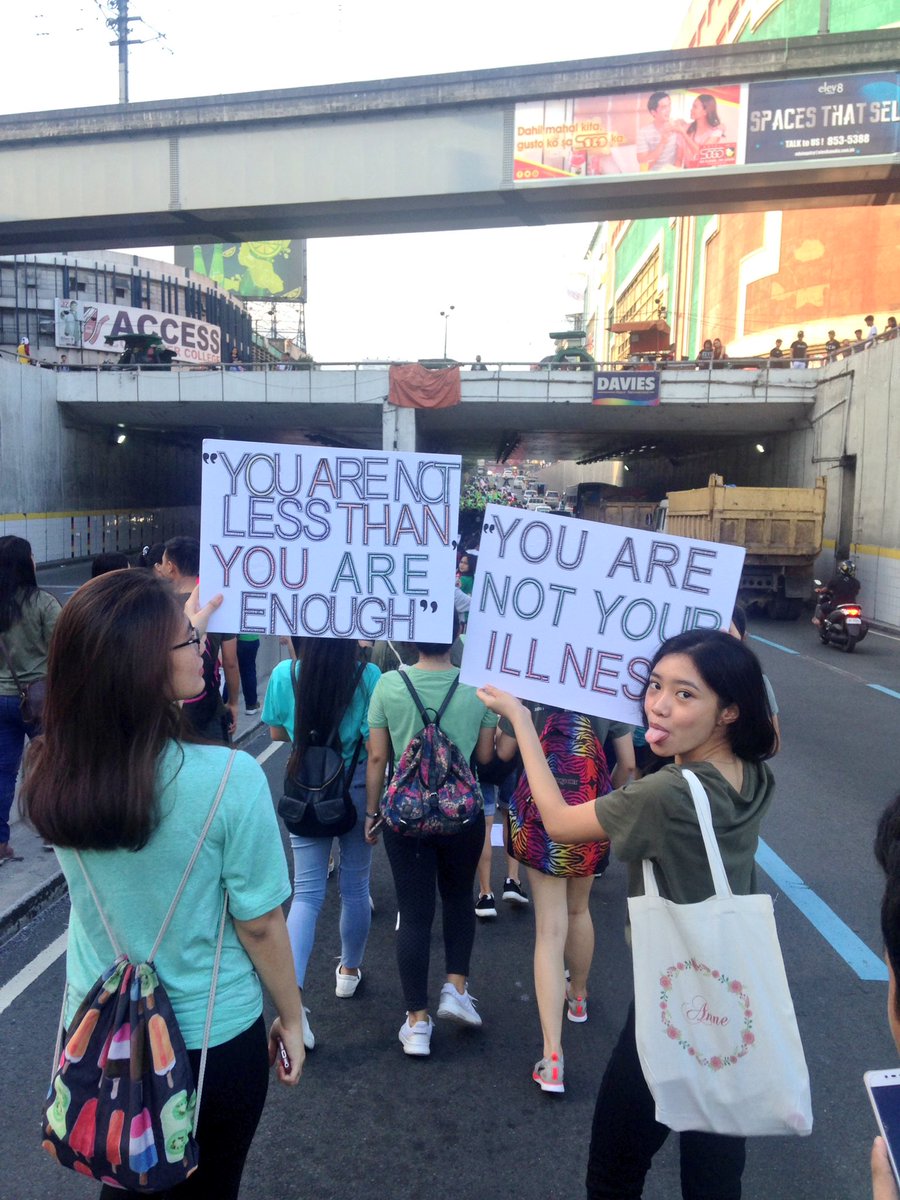 sabhermosa's tweet image. Mental health solidarity walk! 💚
#MoveForMH #HelpIsHere ✨🌈