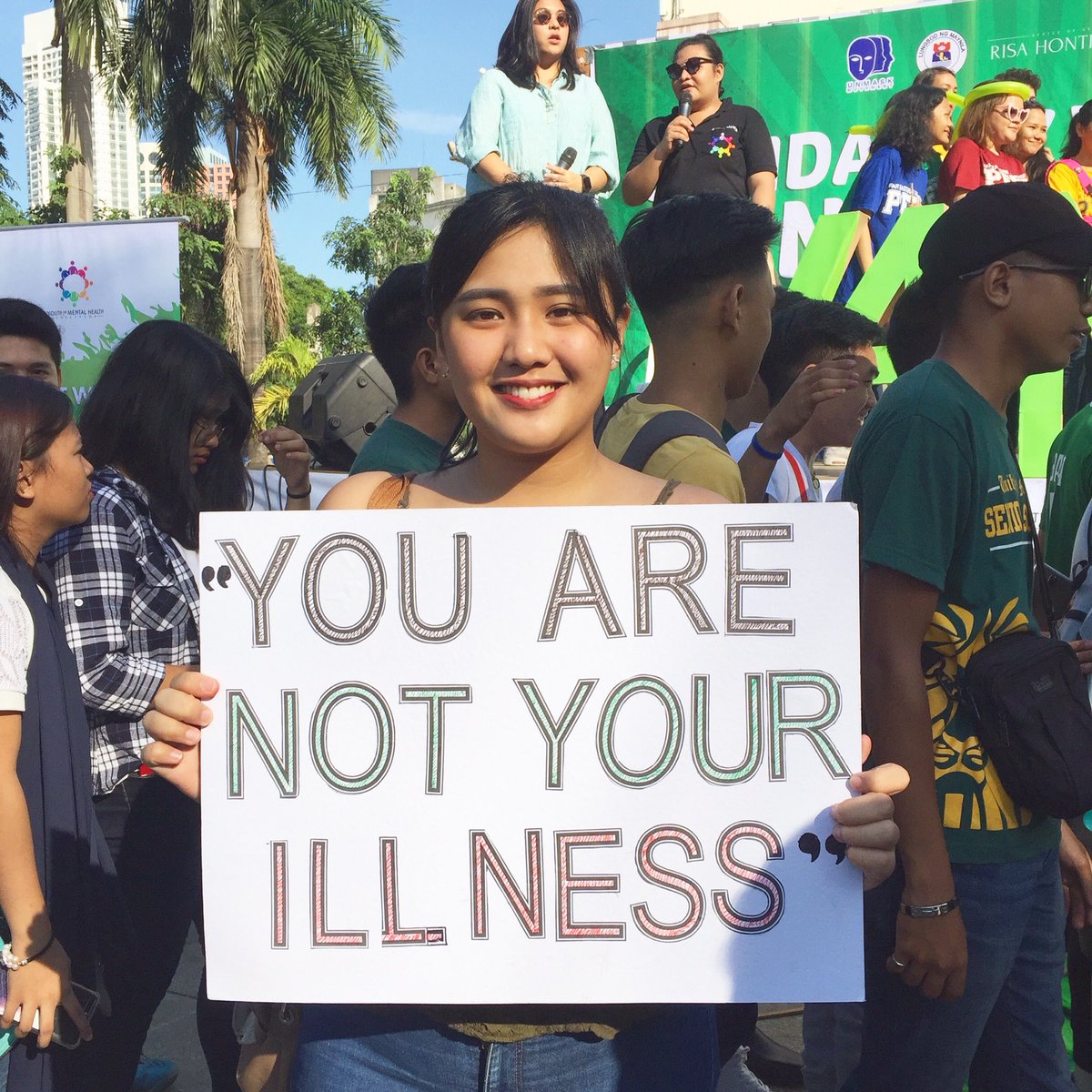sabhermosa's tweet image. Mental health solidarity walk! 💚
#MoveForMH #HelpIsHere ✨🌈