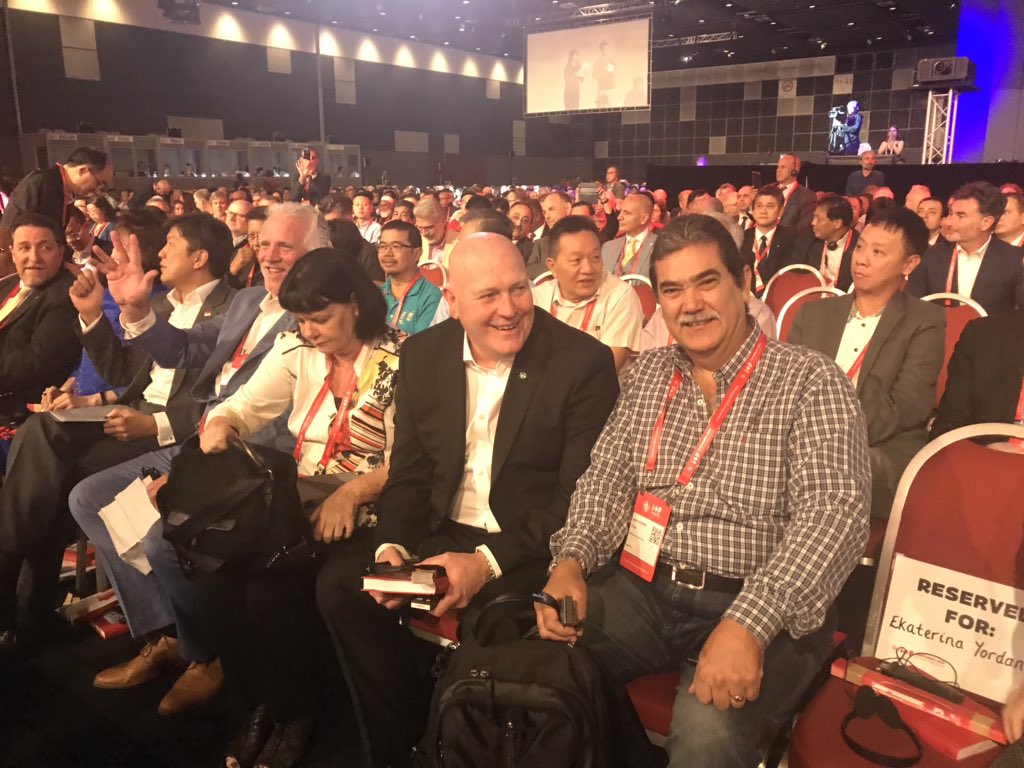 ITF_Americas's tweet photo. Apertura en #Singapore del @ITFCongress2018 #ITFcongress2018 las delegaciones de #sindicatos afiliados de nuestra región presentes con su agenda #desafíos en el evento d los trabajadores del #transporte mundial q comenzó y culmina el próximo Sábado #TransportWorkersBuildingPower https://t.co/g0GBr7rOQZ
