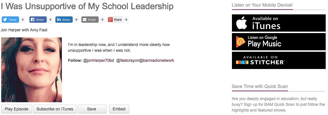 I Was Unsupportive of My School Leadership bamradionetwork.com/my-bad/4832-i-… <a href="/jonHarper70bd/">Jon Harper</a>  <a href="/fastcrayon/">Amy Fast, Ed.D.</a> #edchat #leadupchat #weleaded #education #edreform #mybad
