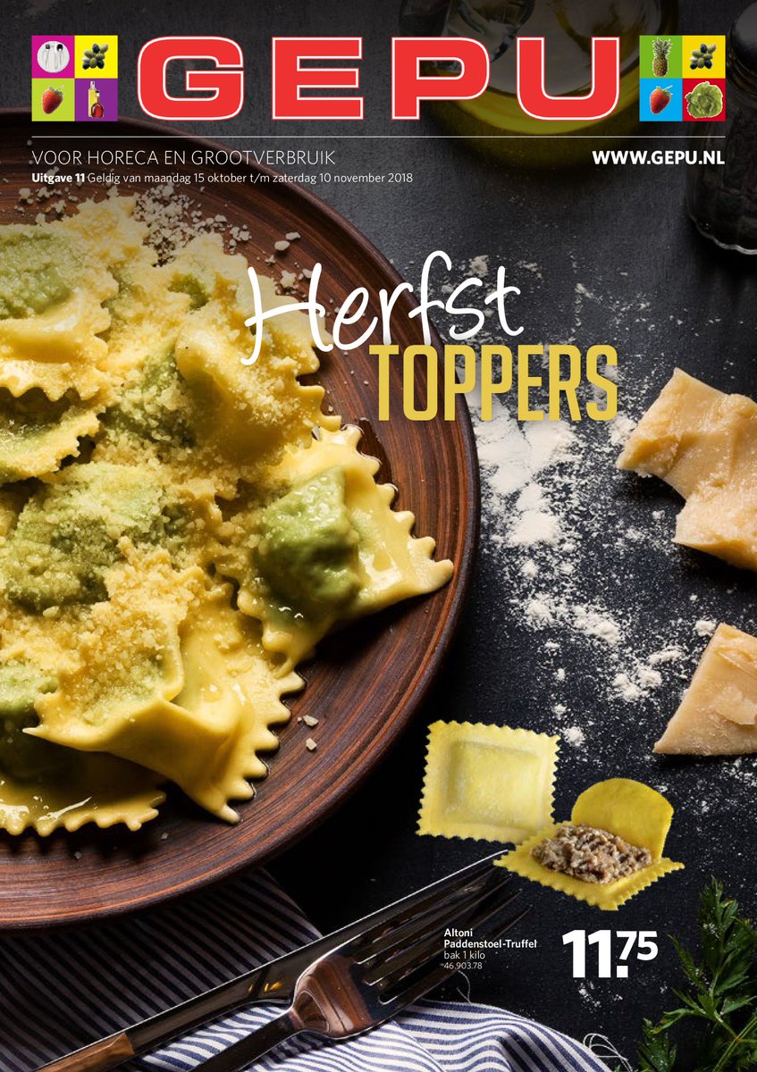 Herfst toppers bij GEPU! Bekijk nu #actiefolder 11 via deze link: bit.ly/2zHJAVY 

#groothandel #Utrecht #prijsknallers #horeca