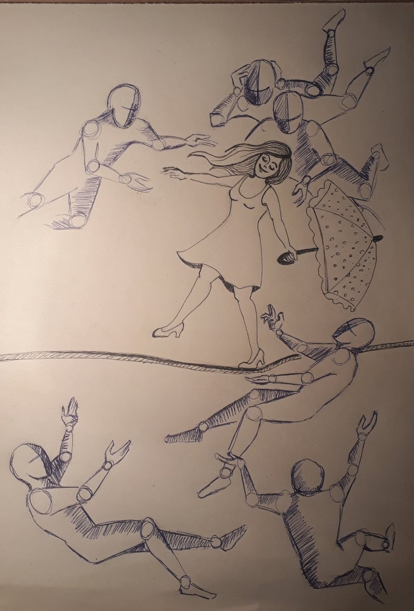 Lisbet_Whaley's tweet photo. Day 13 - Garded :) 

#Inktober #inktober2018 #InktoberDay13 #guarded #rope #Dancer #umbrella https://t.co/UjLkdi6G65