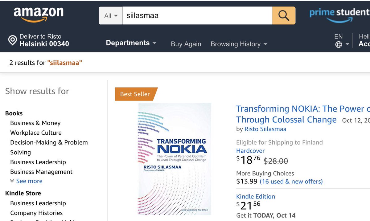 rsiilasmaa's tweet photo. I would not have expexcted to see the word ”Best Seller” next to my book on Amazon...

Pretty amazing! https://t.co/jB1ZZA5pRC