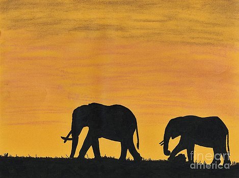 dhackett4150's tweet photo. #drawing #softpastels #elephant #elephants #twilight #wildlife #sunset #silhouette #dhackett https://t.co/ECu3jR9sbc https://t.co/JtEHSez5XL