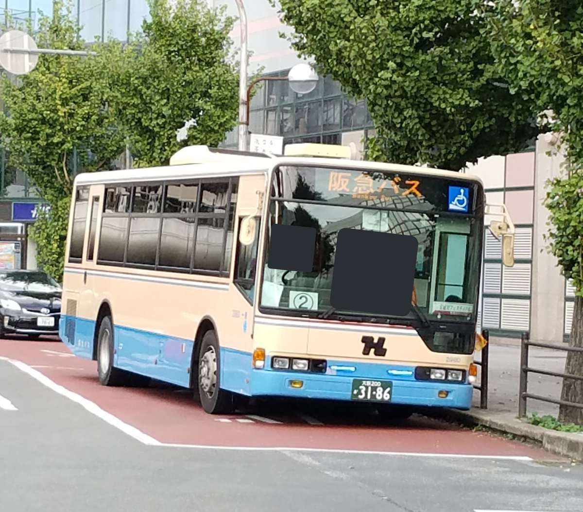 455：[141]阪急茨木東口(循環) 2980：阪急バス ※安威川フェスティバル