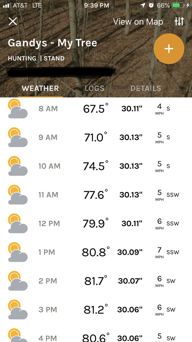 CrossbowKristy's tweet photo. It just keeps getting better! 🙌🏻 NOW I have a #MajorMinor forecast, an #hourly #weather #forecast w/a lovely rising #barometricpressure 😏&amp; the #wind is going to be #justright for the #tree I need to be in to catch #Brother around his #beddingarea 💪🏼 #ItsSoOn in #1day7hrs https://t.co/ixaPA1WEwD