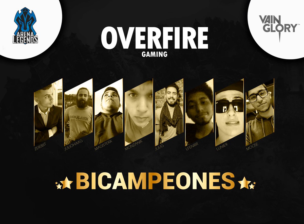 OverfireGaming's tweet photo. ¡Nuestros jugadores de #Vainglory son BICAMPEONES de @TheArenaLegends!

Queremos agradecer a nuestro grandioso equipo por darnos mucha felicidad y muchos logros, agradecemos a @TheArenaLegends por proporcionar estos espacios para el desarrollo de nuestros jugadores.

#beFire 🔥 https://t.co/M11Cli2Gph