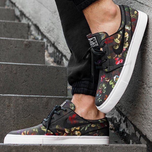 nike sb janoski black floral