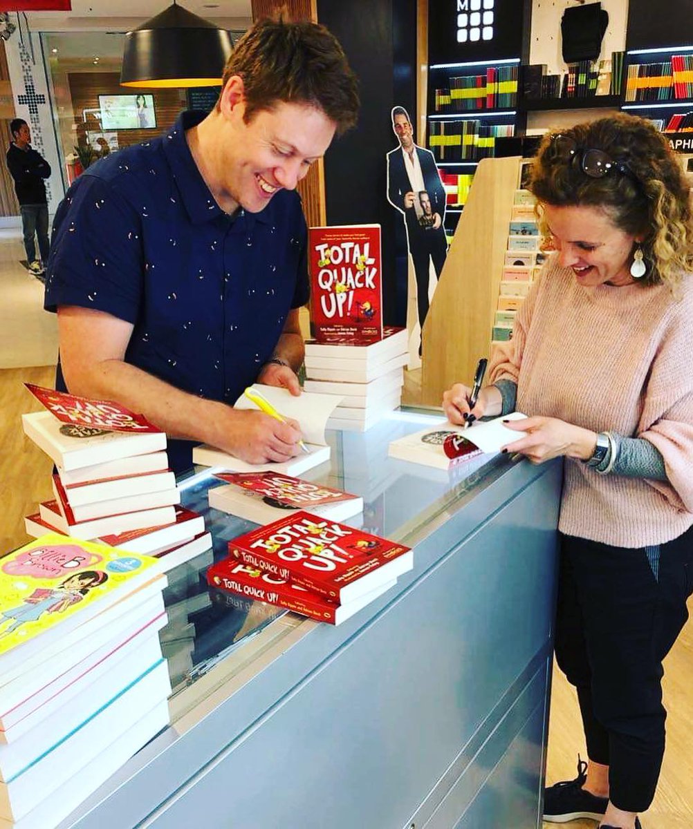 DymChatswood's tweet photo. Big thanks to @AdrianBeckBooks and #SallyRippin for stopping by this week and signing copies of both their fabulous individual books as well as their fun new @dymocksbooks charity book #totalquackup All royalties go to charity! 😁👍🏻🐤 https://t.co/or04vX7SFc