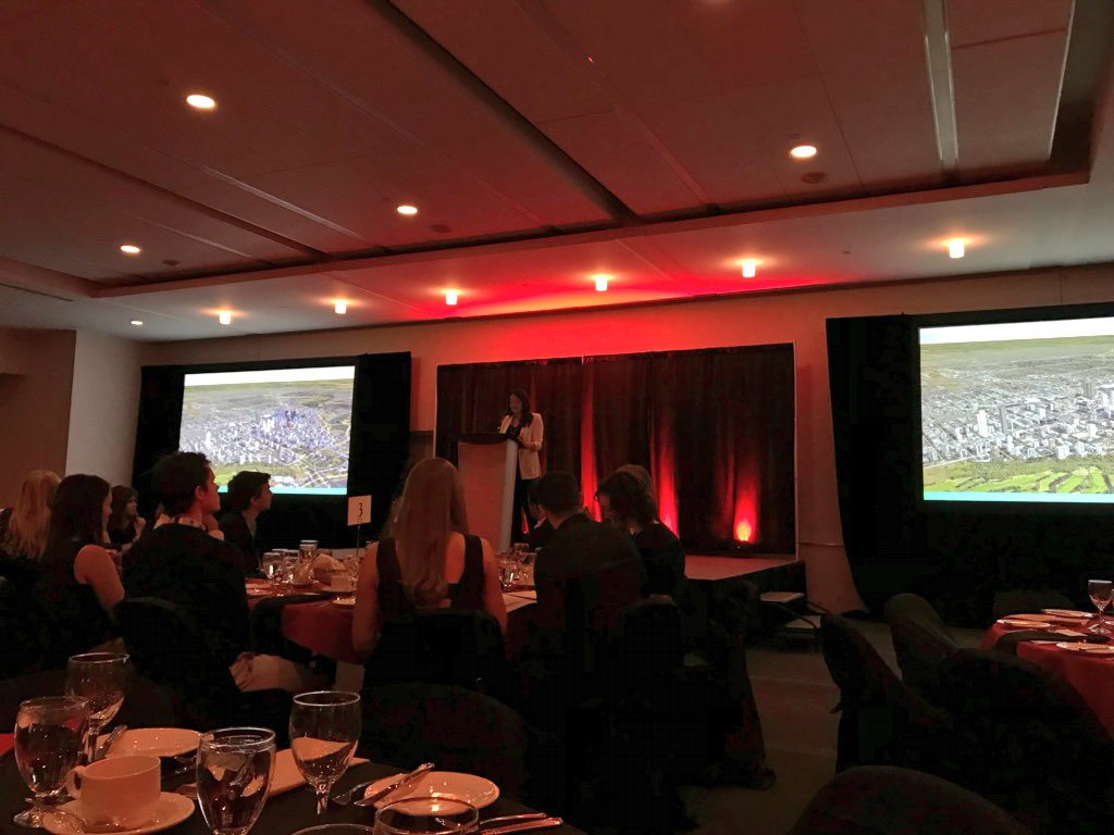 AshleyASalvador's tweet photo. Really enjoyed tonight’s PechaKucha presentations by @KalenAnderson and @nolakilmartin. Thanks to the @placecanada team who put this impressive evening (and conference) together. #Place18 https://t.co/0KQj519e5d