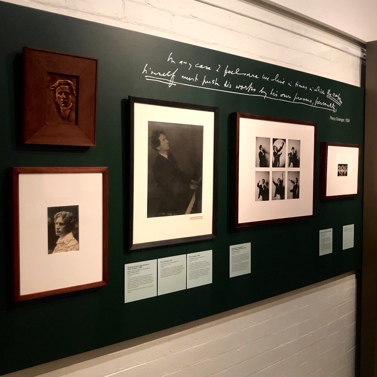 GraingerMuseum's tweet image. “In any case I feel sure we live in times in which the composer himself must push his works by his own presence, personality...” - Percy Grainger, 1924, Our latest exhibition ‘Objects of Fame: Nellie Melba &amp;amp; Percy Grainger’ is open 12-4 pm, Sunday to Friday #objectsoffame