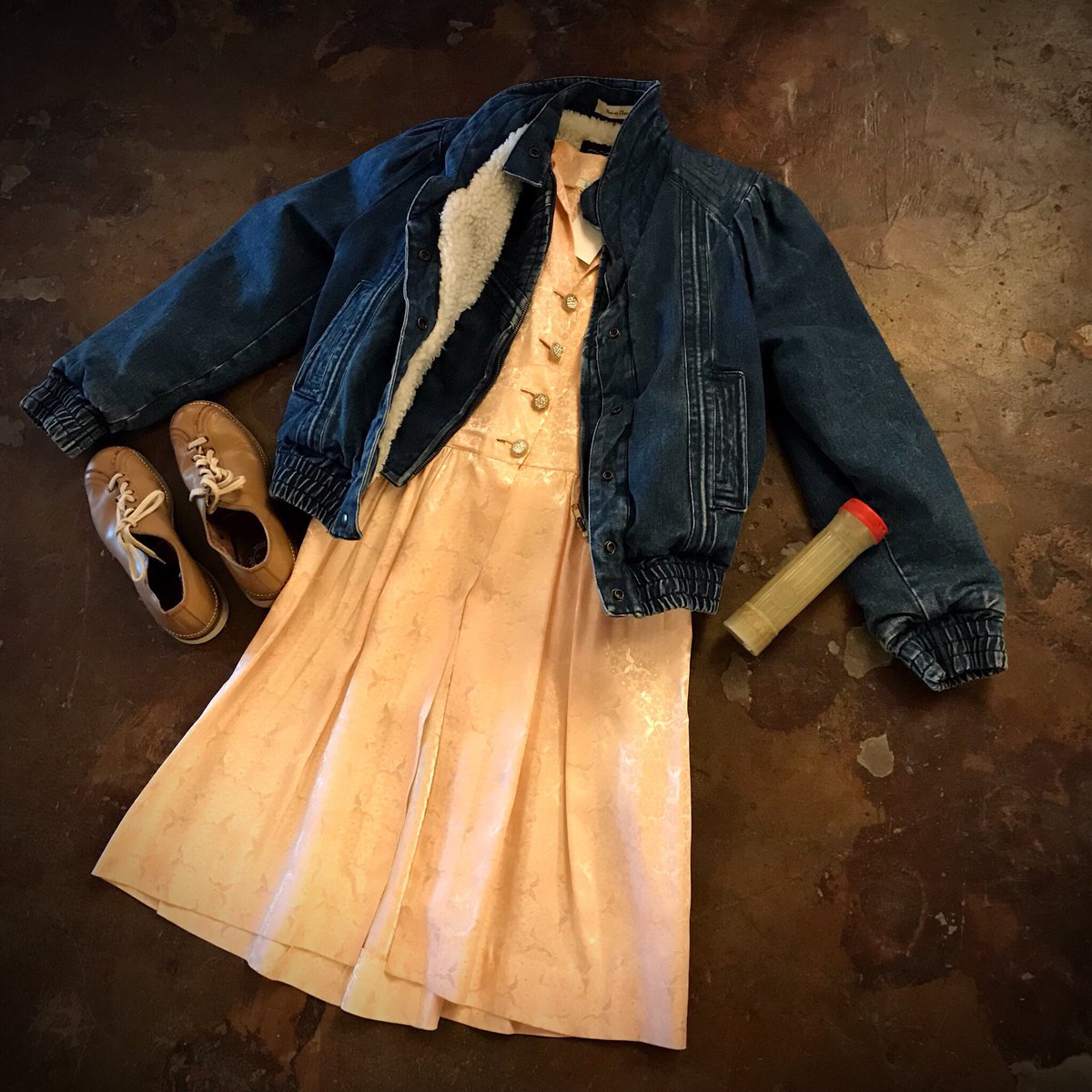 thenestreno's tweet photo. Make your love for Stranger Things into a Halloween costume. And honestly, wouldn’t you wear that vintage dress and sweet denim jacket any day of the week? https://t.co/Sg1IX2a7MD