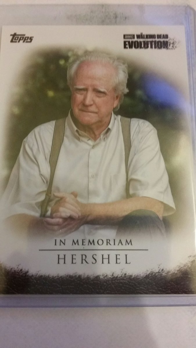 Dramos1964's tweet photo. My son got me this card of Hershel..Love it..😢😢😢 https://t.co/HanUyGRgPO
