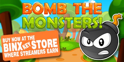 ResiliNet's tweet photo. Grab #BombTheMonsters game key while on sale and featured at the #BinxStore! Earns you 200 #BinxCoins, a 10% deal and gift 10% of every purchase to a fellow member :) <3 https://t.co/8h31VEChTS @steam_games @Twitch @monkey_byte @binxtv https://t.co/k5TCOD0ivk