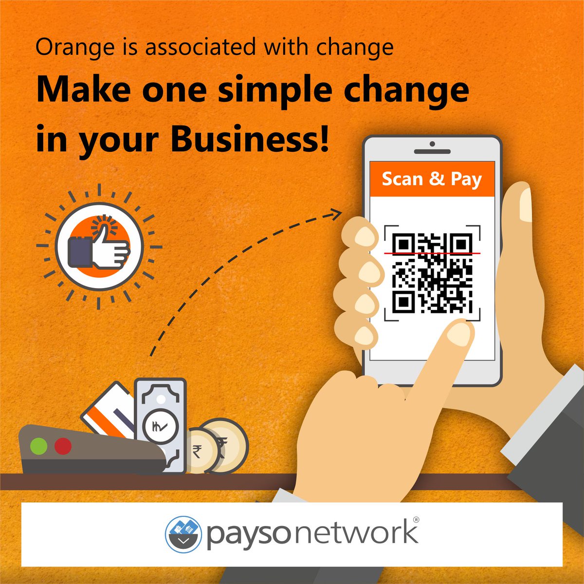 paysofintech's tweet photo. The right change is always good for any business. Switch to #PaysoNetwork today!!!
#navratri #digitalpayments #cashless #digitalindia https://t.co/vKvDwxtJJK