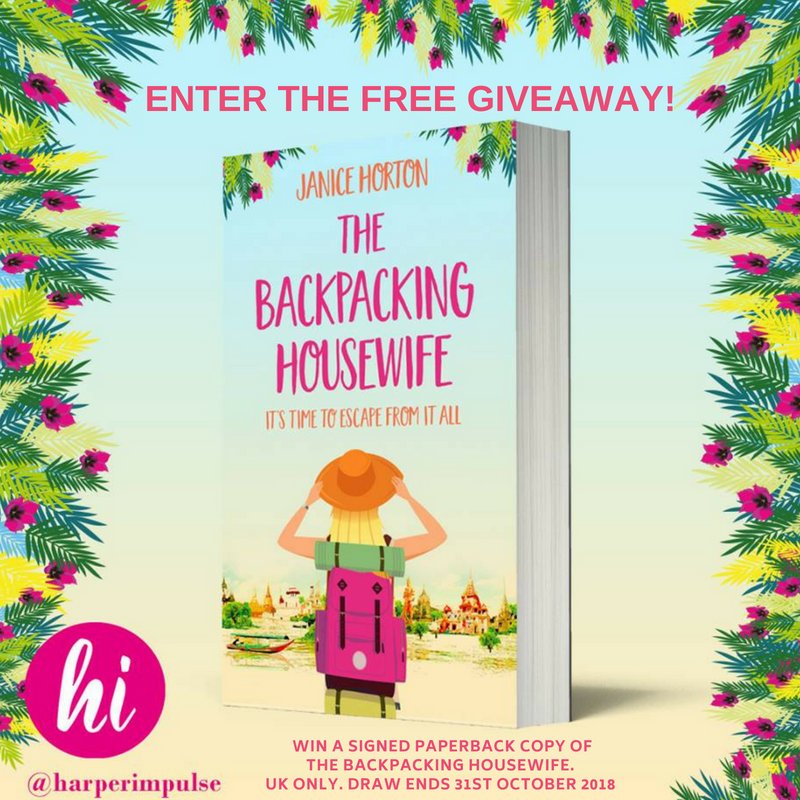 WIN The Backpacking Housewife signed paperback book by Janice Horton bit.ly/2MHECRu #UK #Giveaway #FreeDraw #Win #book #paperback #backpacking #romance #adventure #TheBackpackingHousewife