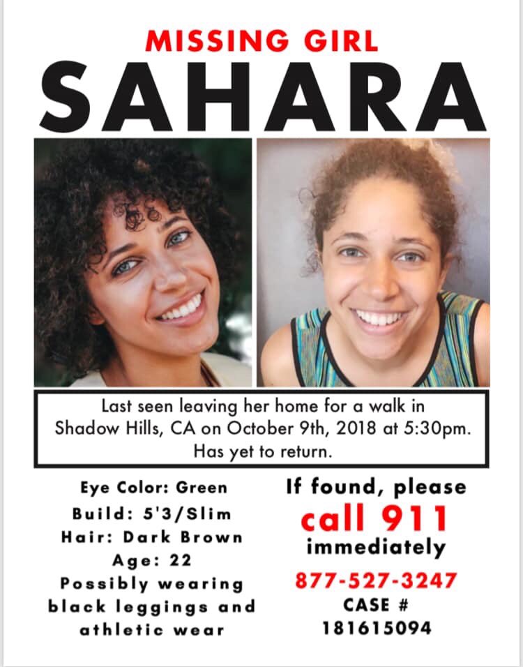 _KCalderwood's tweet photo. @foxla @cbsla @ktla5news @ktla @NBCLA @CBSLA Missing Girl, Missing Police. We've notified the police about multiple leads and Sahara's Vulnerability. Why won't @LAPDHQ @LAPDChiefMoore @LAPDFoothill lead this grassroots search and rescue. PLEASE HELP US. #FINDSAHARA #LosAngeles https://t.co/99yfoXHXKD