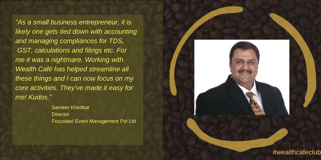 WealthCafeBiz's tweet photo. Our clients have stayed with us from day 1, Director of Focussed event management also being one of our oldest has such kind words for #wealthcafe.
.
#wealthcafeclub #everydaywork #focuseventmanagement https://t.co/bcju7wZESE