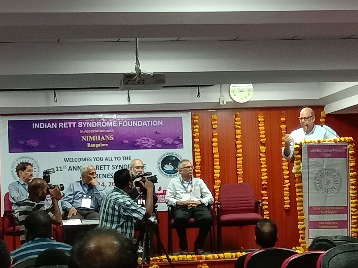 Prasannashirol's tweet photo. Mr Samir Sethi President #IRSF says all are parents are great and special 11th annual #Rettsyndrome #Awareness Meet @ #At #NIMHANS observing 11th annual #Rettsyndrome #Awareness Meet @ #bengaluru by Indian Rett syndrome Foundation.
#ORDIndia #globalgene #rarediseases https://t.co/NpIHLI3ZR2