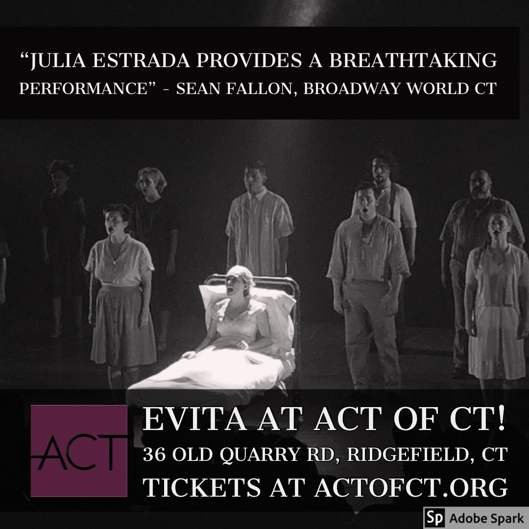 actofct's tweet photo. Another breathtaking performance! #EVITA @actofct #broadwayinct #broadway #ridgefieldct https://t.co/Y6pgGIJgns