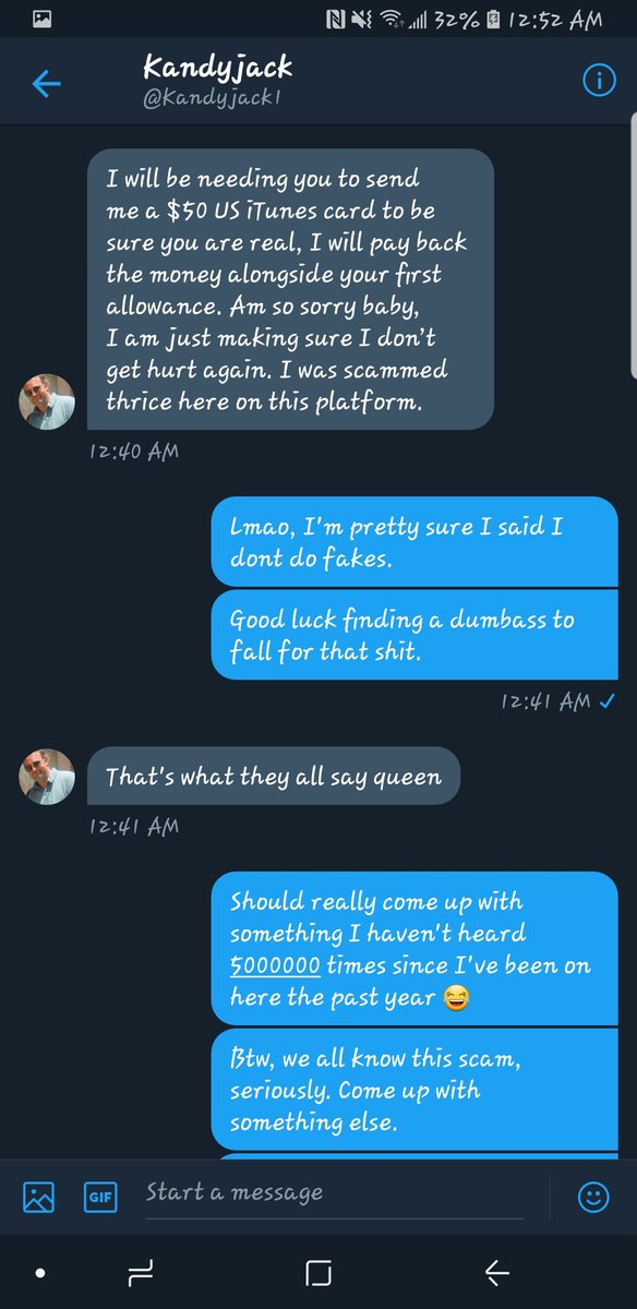 FuckinQueenRae's tweet photo. Can we do a scam call out thread? Because this is stupid as fuck. When are they gonna come up with a better scam? Lmao #timewasters #findom (apparently) @Kandyjack1 https://t.co/qEIAm0tfNQ