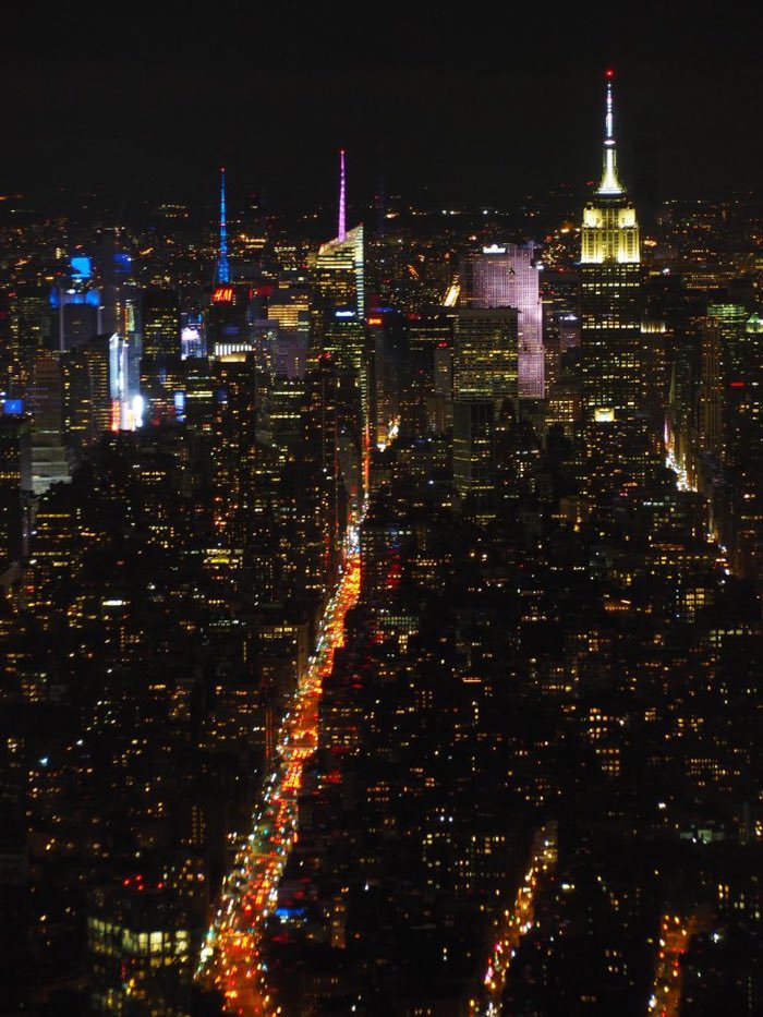 BrettStanton006's tweet photo. The 360 degree view at night from the One World Observatory in New York City was absolutely breathtaking! https://t.co/79lv88Fxet