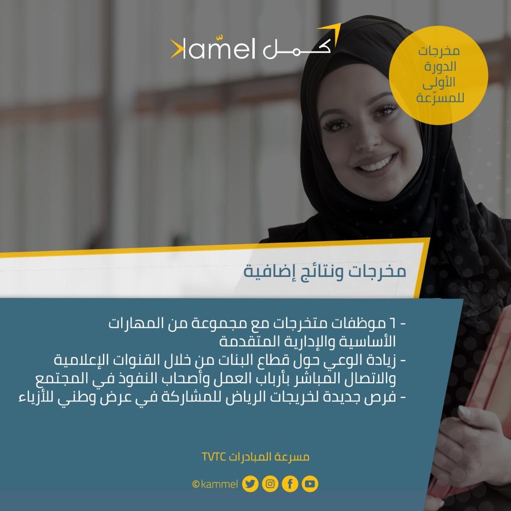 tvtc_kammel's tweet photo. فخورين بانجازاتنا في التحدّي الأوّل ونتطلع إلى مزيد من الانجاز في المراحل القادمة..
#Kammel #كمل #InitiativesAccelerator #مسرعة_مبادرات #TVTC_FemaleSector https://t.co/dG8mkE7CNw
