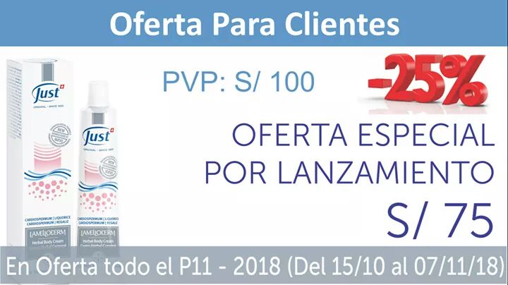 CiezaIrma's tweet image. #SwissJust
#Lamelloderm
#BienestarDermoCosmético
#CremaHidratante
Oferta para Clientes Lamelloderm con 25% de descuento.
facebook.com/37455994972459…