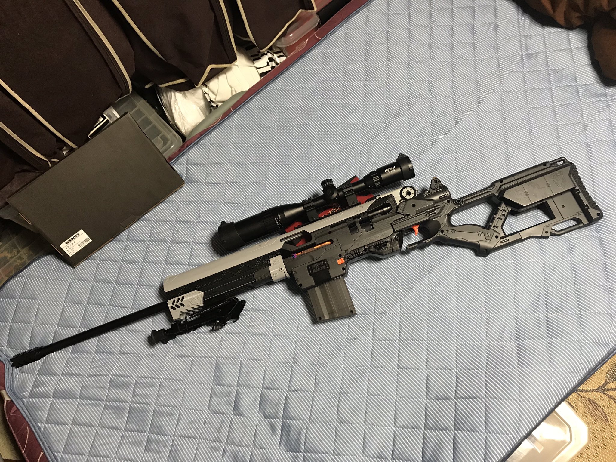 تويتر Noburin Gb350セパハン部 على تويتر 大阪ナーフ Nerf Nerfサバ Nerfmod Nerfslingfire スナイパーライフル まだ色塗りが途中ですがロングストライクのストックをslingfireにつけてみました マジかっこヨ 世界に一丁の宝物です ﾟ ﾟ