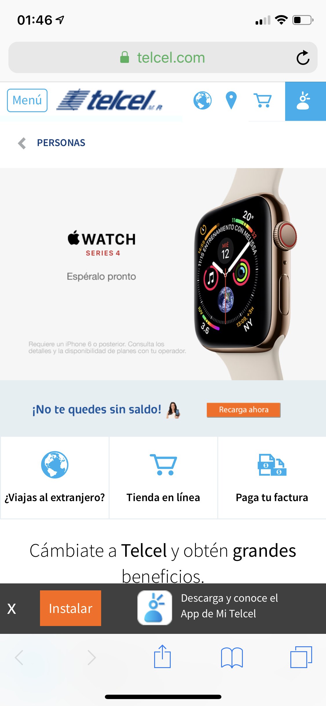 GMV on X Tanto Telcel como iShop ya tienen la publicidad del Apple Watch Series 4. My wild guess Estara disponible en Mexico al mismo tiempo que el iPhone XR. https t 4oPTtwPRns