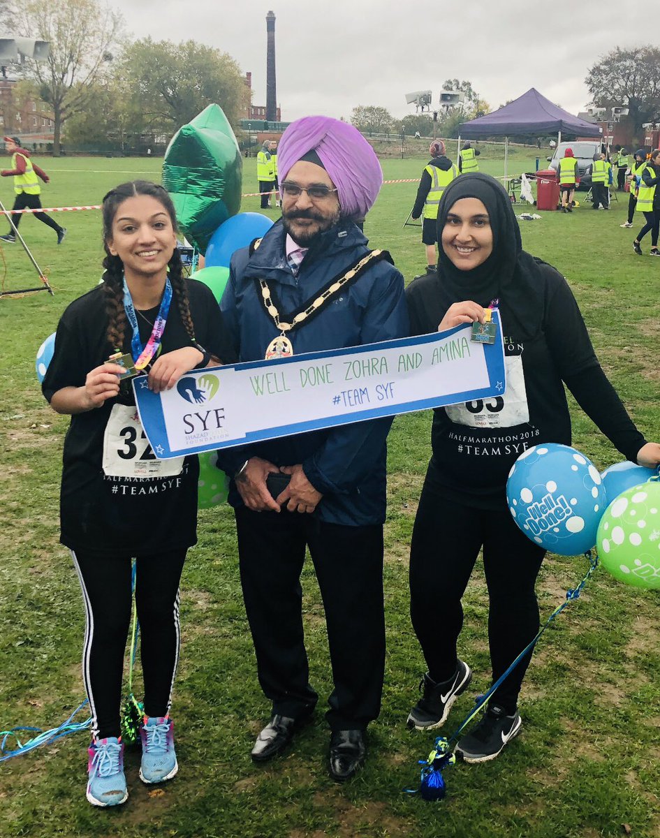 syf_relief's tweet photo. Slough Half Marathon Completed by team SYF! Slough Mayor alongside
Zohra & Amina! #SloughHalfMarathon #SloughMayor #Slough #TeamSYF #SYF https://t.co/f31vOqDHol