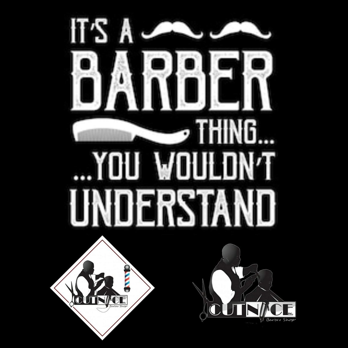 CutNice1's tweet photo. "It's a Barber thing, you wouldn't understand." 
-Cut Nice

#CutNice #BarberLife #BarberShop #Haircuts #BeardTrims #StraightShaves #CustomCuts #MustacheTrim #SkilledBarbers #RadfordVA #NewRiverValley #VirginiasFinest #Appointments #WalkIns https://t.co/qCQyHJPt23
