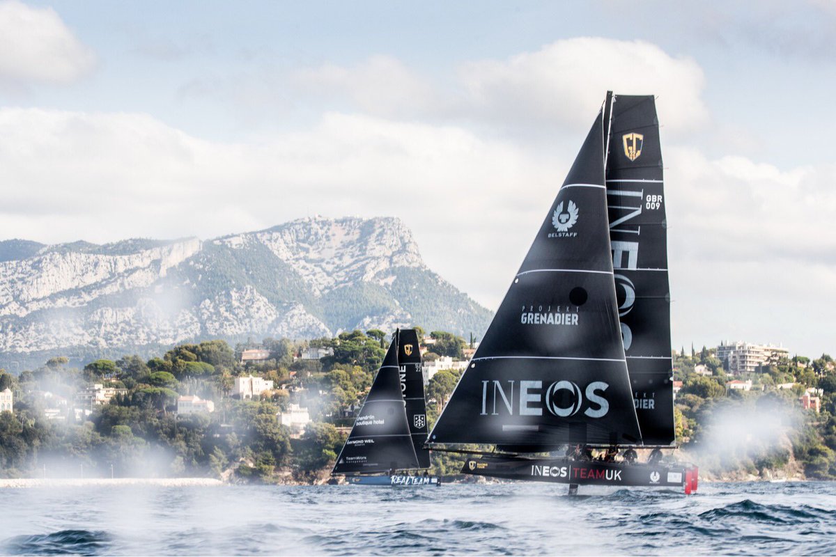 AinslieBen's tweet photo. Great to finish of the #GC32tour with a win in Toulon for ⁦@INEOSTEAMUK⁩ #americascup #teamwork https://t.co/oy6tfMlZz1