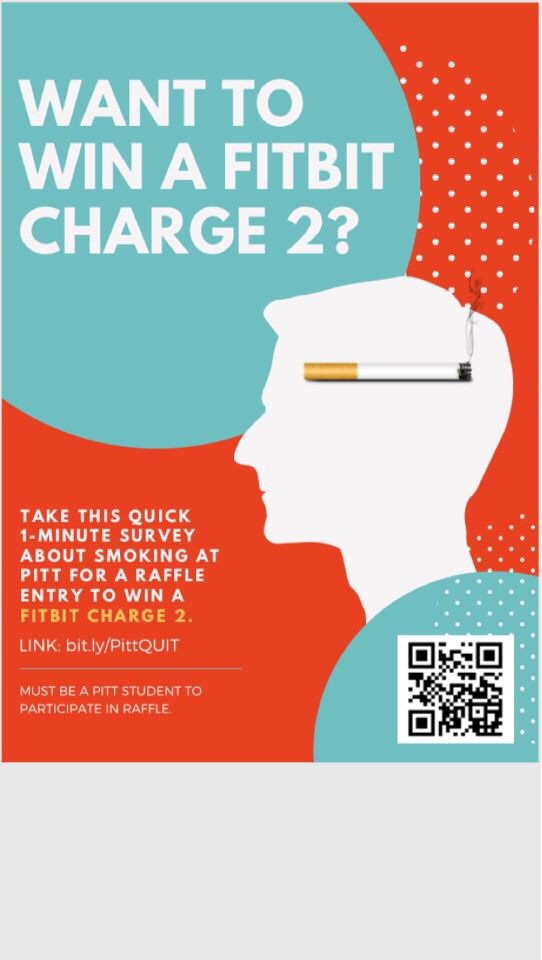 Take this super quick survey for a chance to win a Fitbit charge 2! 
bit.ly/PittQUIT