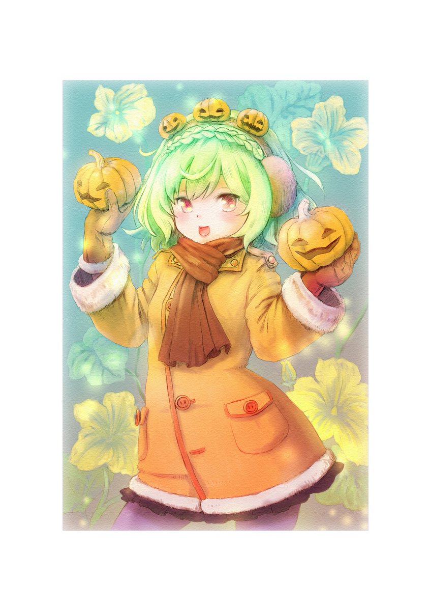 はな Skeb依頼募集中 A Twitter 冬至にもカボチャだと知って嬉しそうな冬のペッポォ フラワーナイトガールイラスト カボチャの花すき