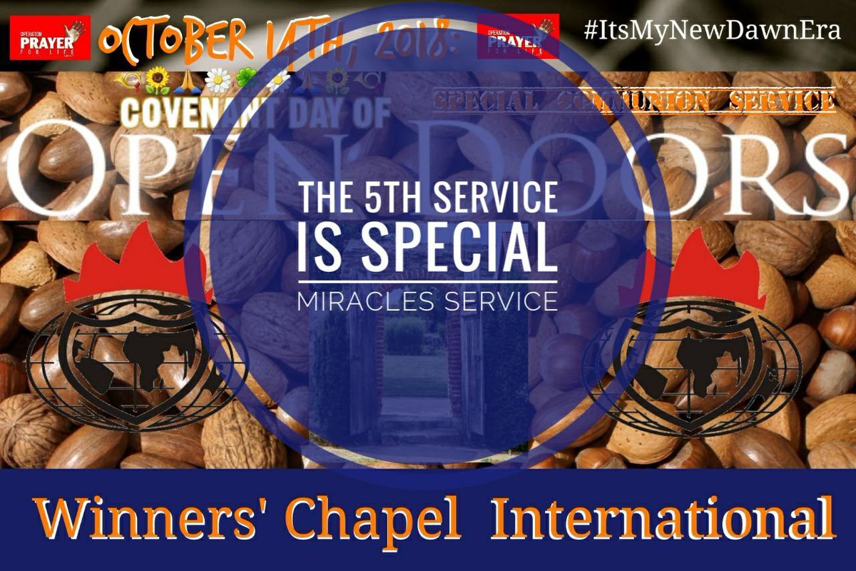 WinnersChapelNL's tweet photo. 📯🌻🙏🌼🍀 #CovenantDayOfOpenDoors plus #SpecialCommunionService 🌼🙏🌻📯 - Part V - SUNDAY, 14TH, OCTOBER, 2018 - The 5th Service Is #SpecialMiraclesService<|| Now #InProgress &amp; #OnDemand Via  https://t.co/mOqXgX6qeE | #SeasonsOfGlory ||> Also Via:  https://t.co/mvMQxZvIwb https://t.co/QhFcipoXeq