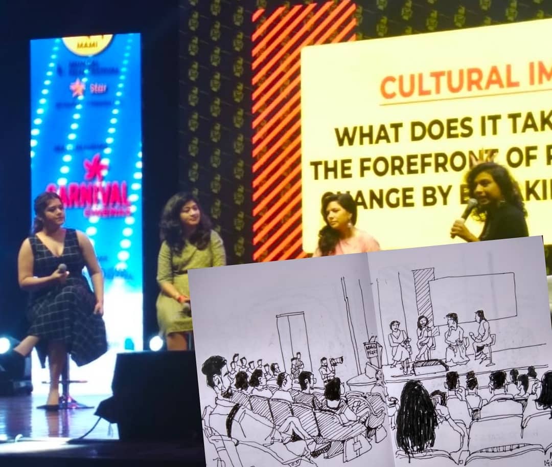 manishbytes's tweet photo. UrbanSketcher with the all girls panel discussing What Does It TakeTo Be At The Forefront Of Progressive ChangeBy Breaking Taboos. Content Creation of its kind.
#indiafilmproject #ifp #ifpgallery #ifp8 @EkThapaTiger https://t.co/tCYg1UUoN7