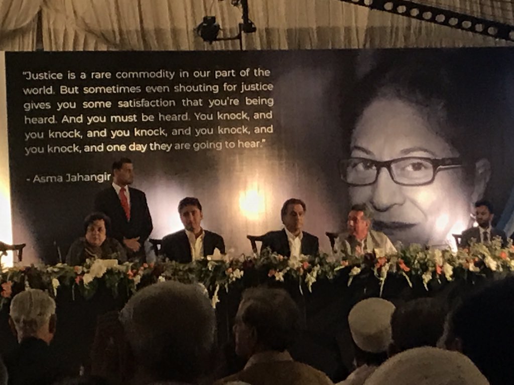 AJCONF2018's tweet photo. #AJCONF2018 Last session of 2 day conference begins with .@MunizaeJahangir .@BBhuttoZardari .@ShireenMazari1 .@a_siab and #SardarAyazSadiq https://t.co/2OsIItHUqH