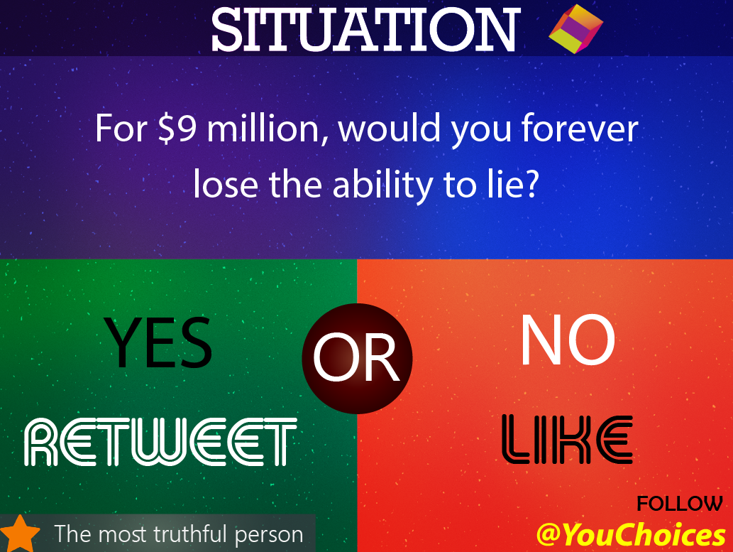 YouChoices's tweet image. No more lying?